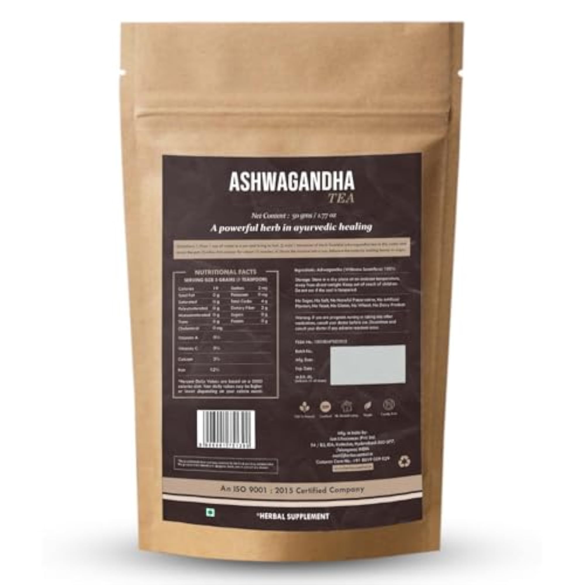 Ashwagandha Tea, Herbal Supplement for Relaxation